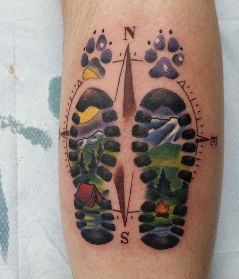 Pretty Hiking Tattoos Inspire You to Go Hiking