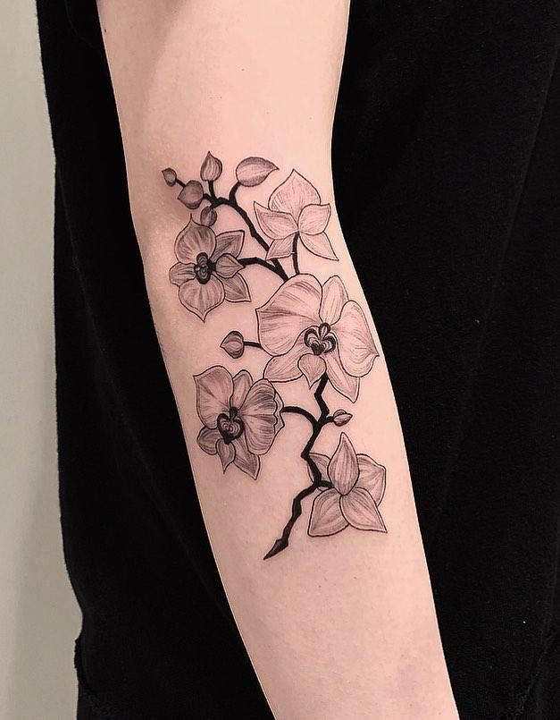 Pretty Orchid Tattoos that Can Enhance Your Temperament