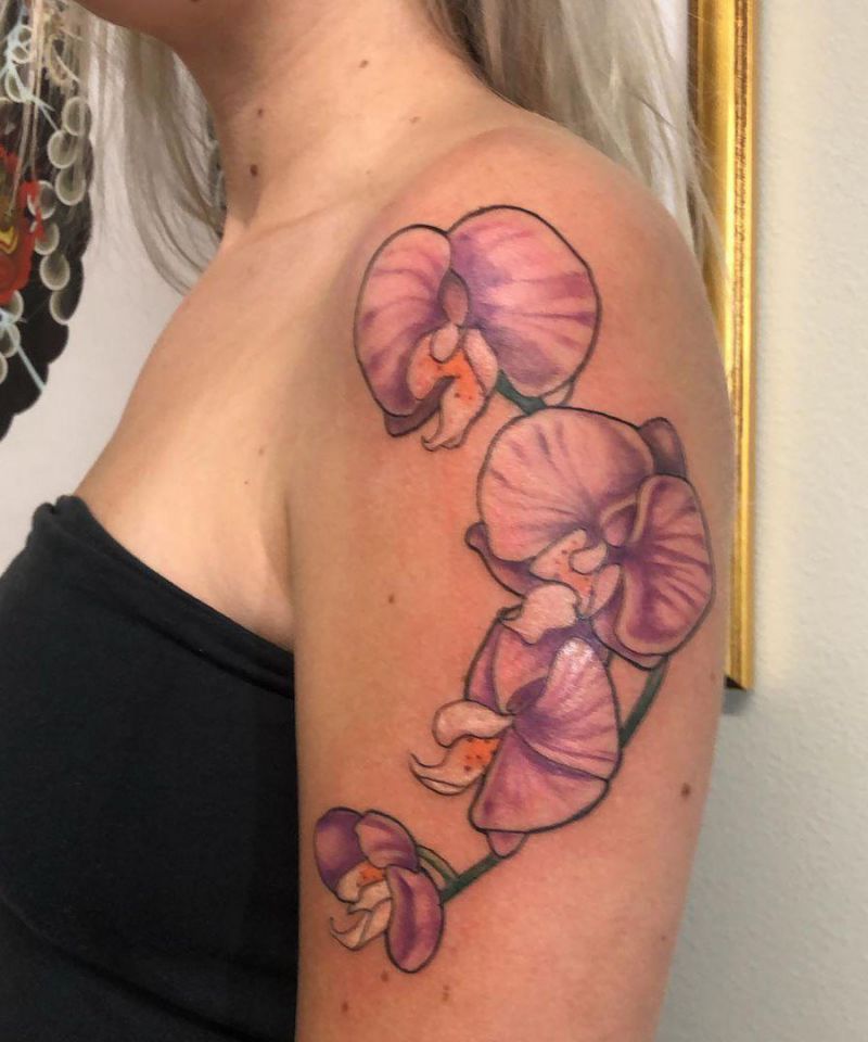 Pretty Orchid Tattoos that Can Enhance Your Temperament