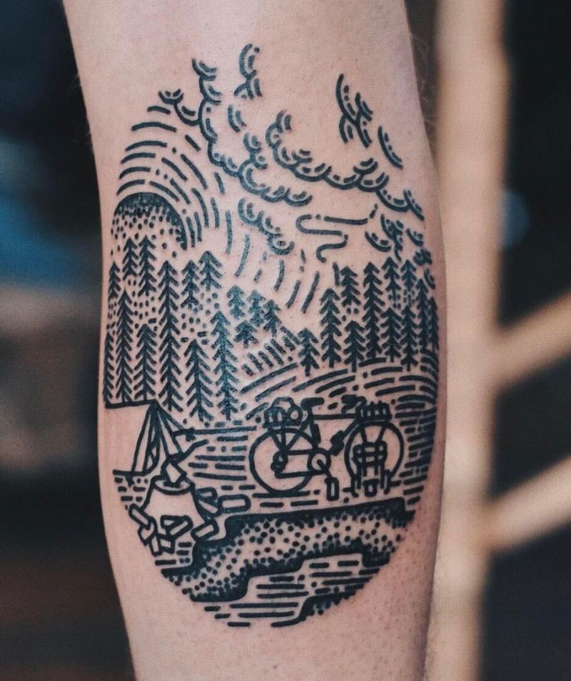 Pretty Hiking Tattoos Inspire You to Go Hiking