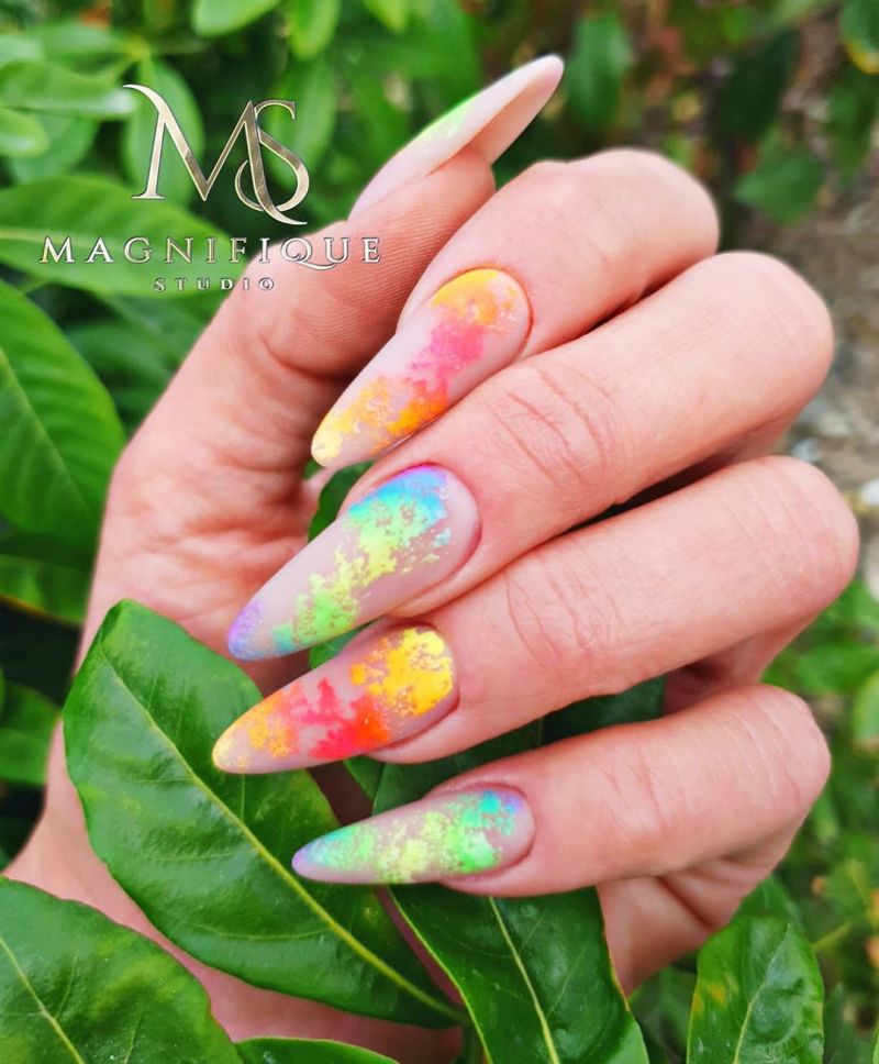 Trendy Rainbow Nail Art Designs for Summer