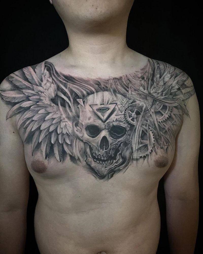 Pretty Chest Tattoos For Men to Inspire You