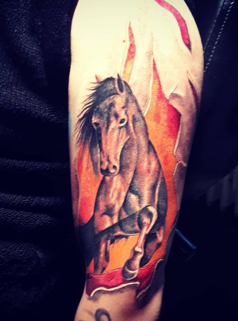 Pretty Horse Tattoos Let You March Forward Courageously