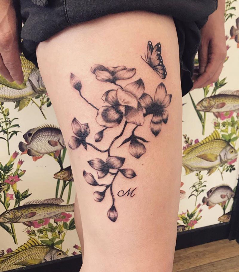 Pretty Orchid Tattoos that Can Enhance Your Temperament