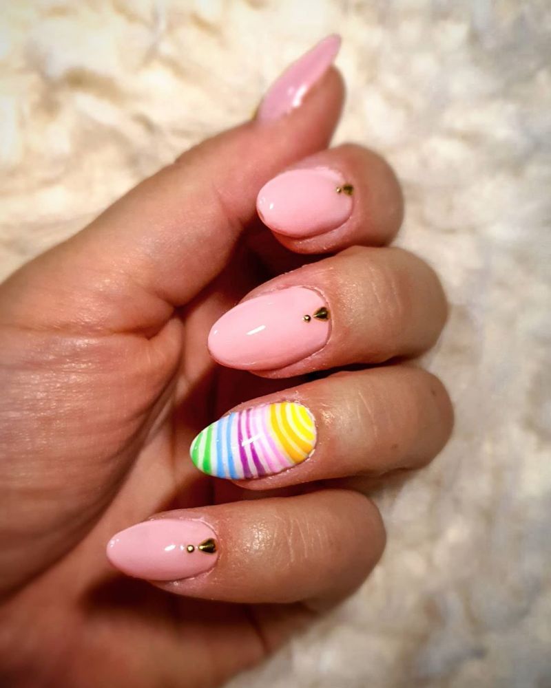 Trendy Rainbow Nail Art Designs for Summer