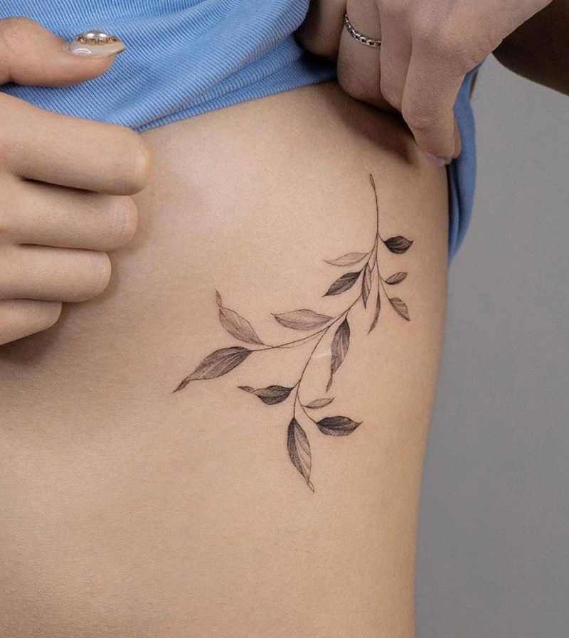 Pretty Leaf Tattoos Make You Elegant and Beautiful