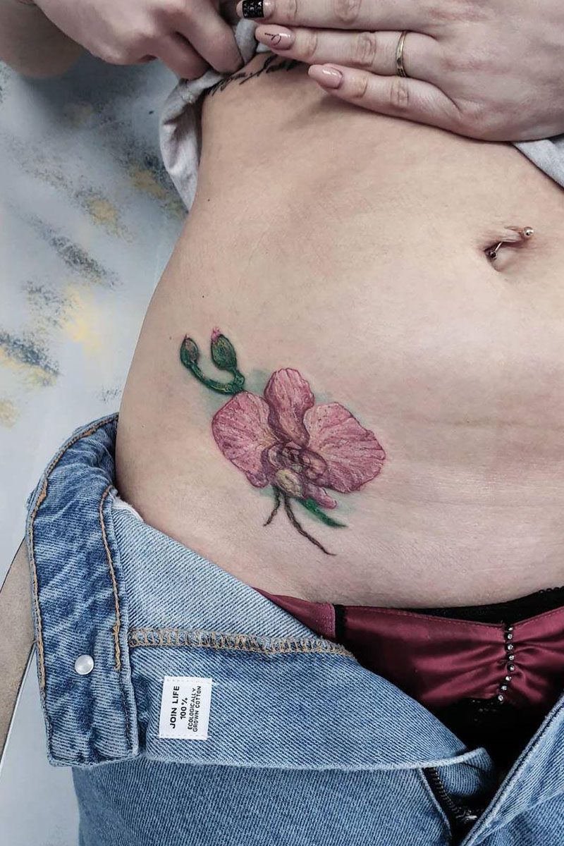 Pretty Orchid Tattoos that Can Enhance Your Temperament