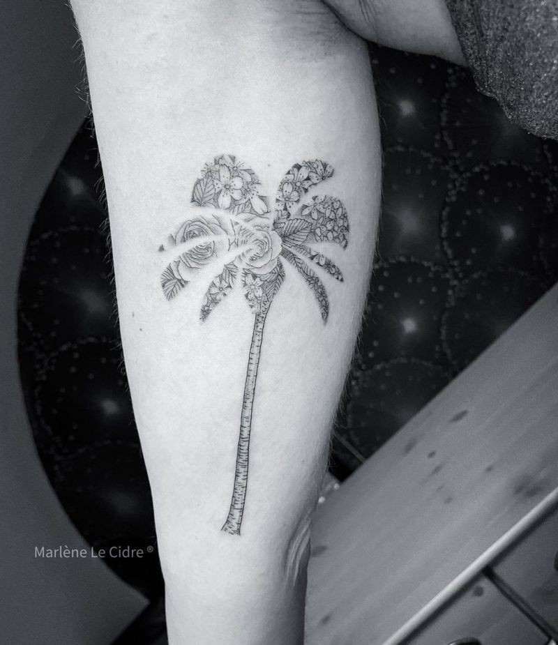 Pretty Palm Tree Tattoos will Make You Want to Try