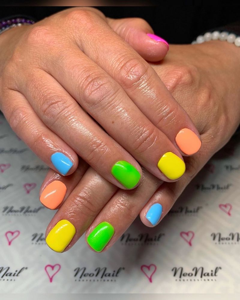 Trendy Rainbow Nail Art Designs for Summer