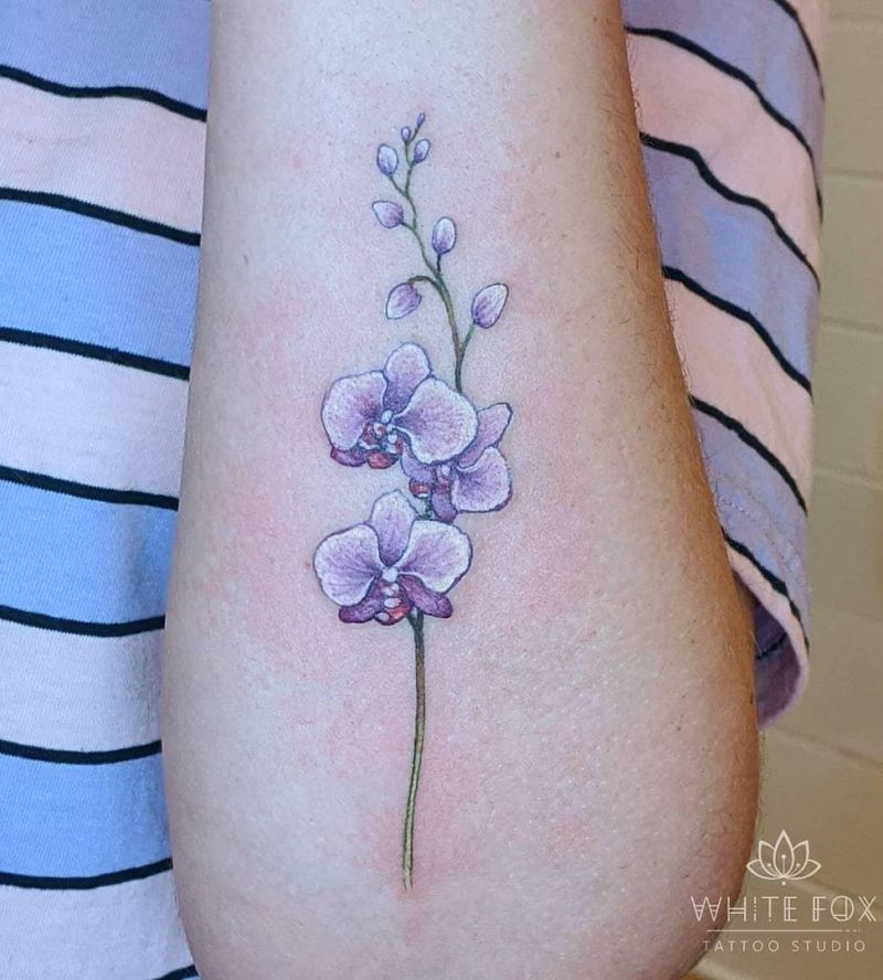 Pretty Orchid Tattoos that Can Enhance Your Temperament