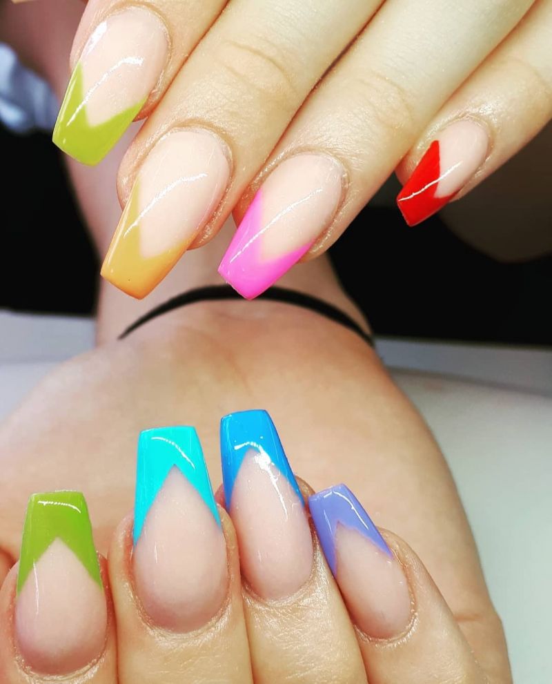 Trendy Rainbow Nail Art Designs for Summer