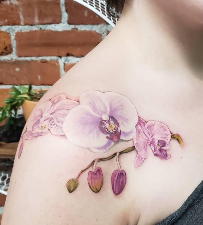 Pretty Orchid Tattoos that Can Enhance Your Temperament