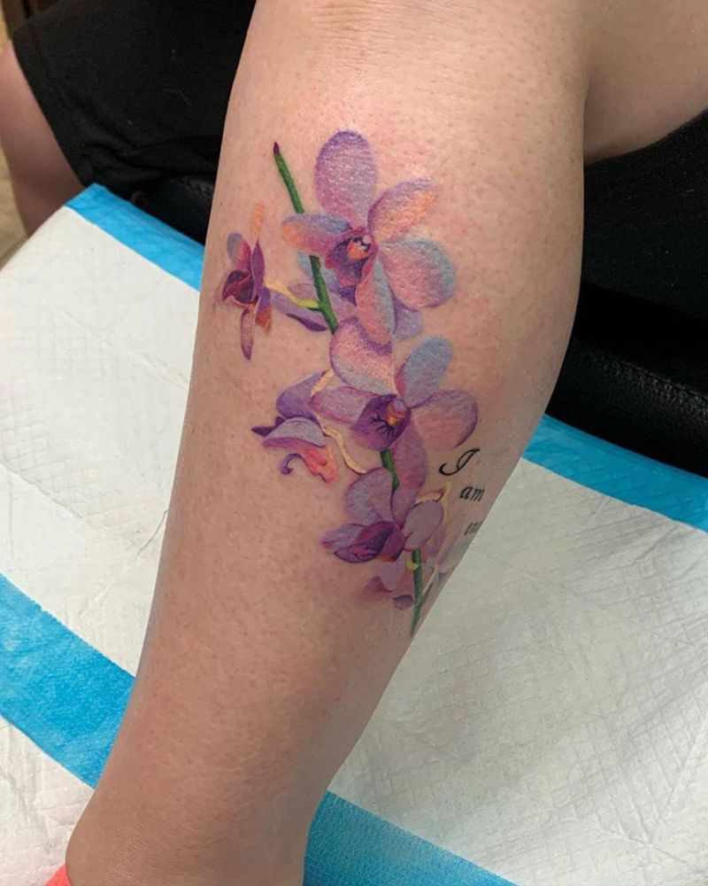 Pretty Orchid Tattoos that Can Enhance Your Temperament