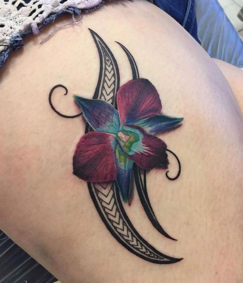 Pretty Orchid Tattoos that Can Enhance Your Temperament