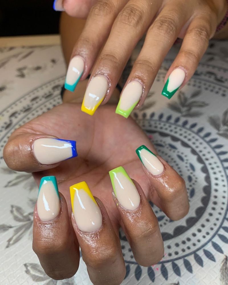 Trendy Rainbow Nail Art Designs for Summer