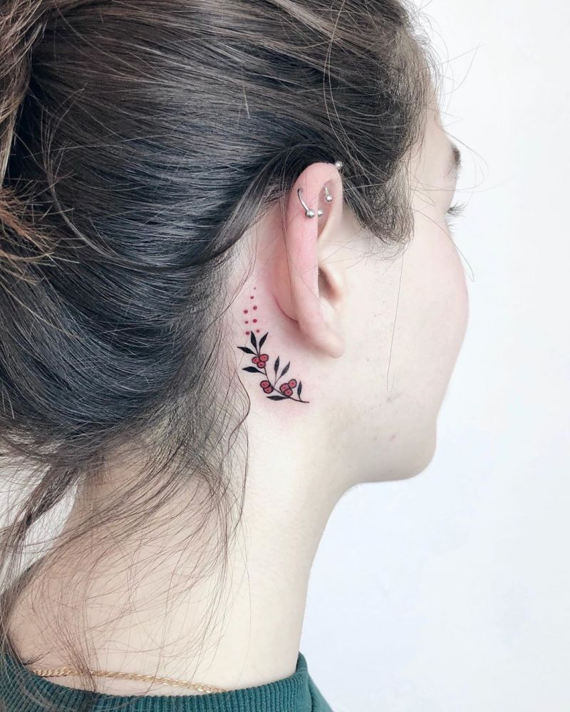 Pretty Behind the Ear Tattoos to Inspire You