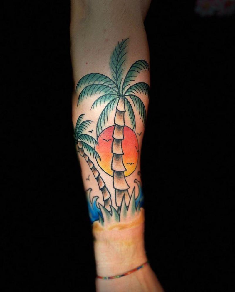 Pretty Palm Tree Tattoos will Make You Want to Try
