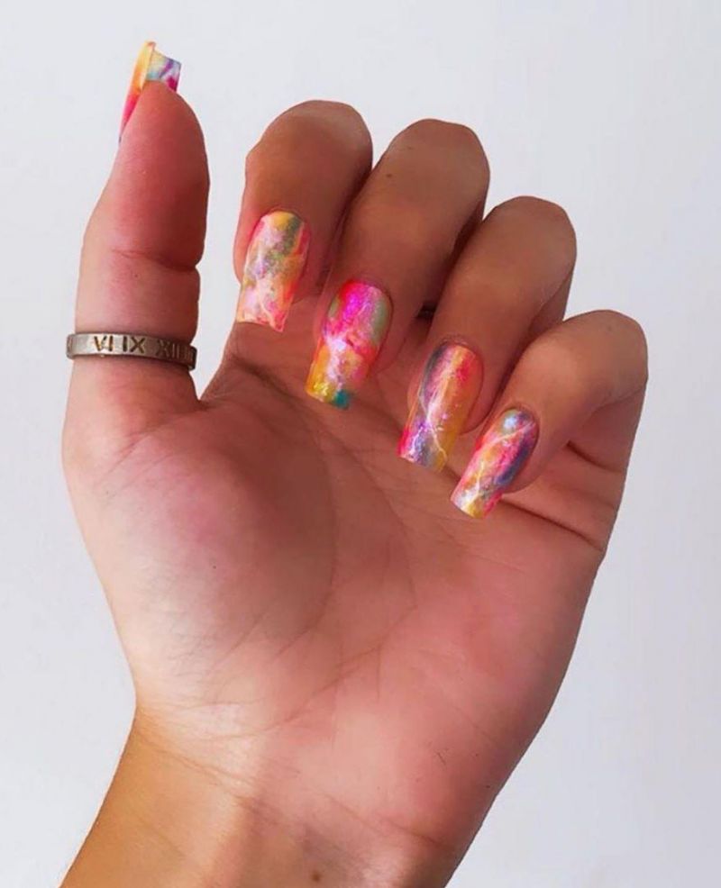 Trendy Rainbow Nail Art Designs for Summer