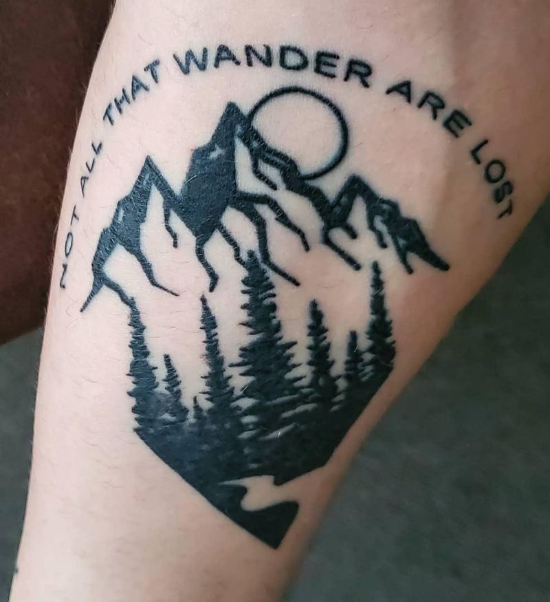 Pretty Hiking Tattoos Inspire You to Go Hiking