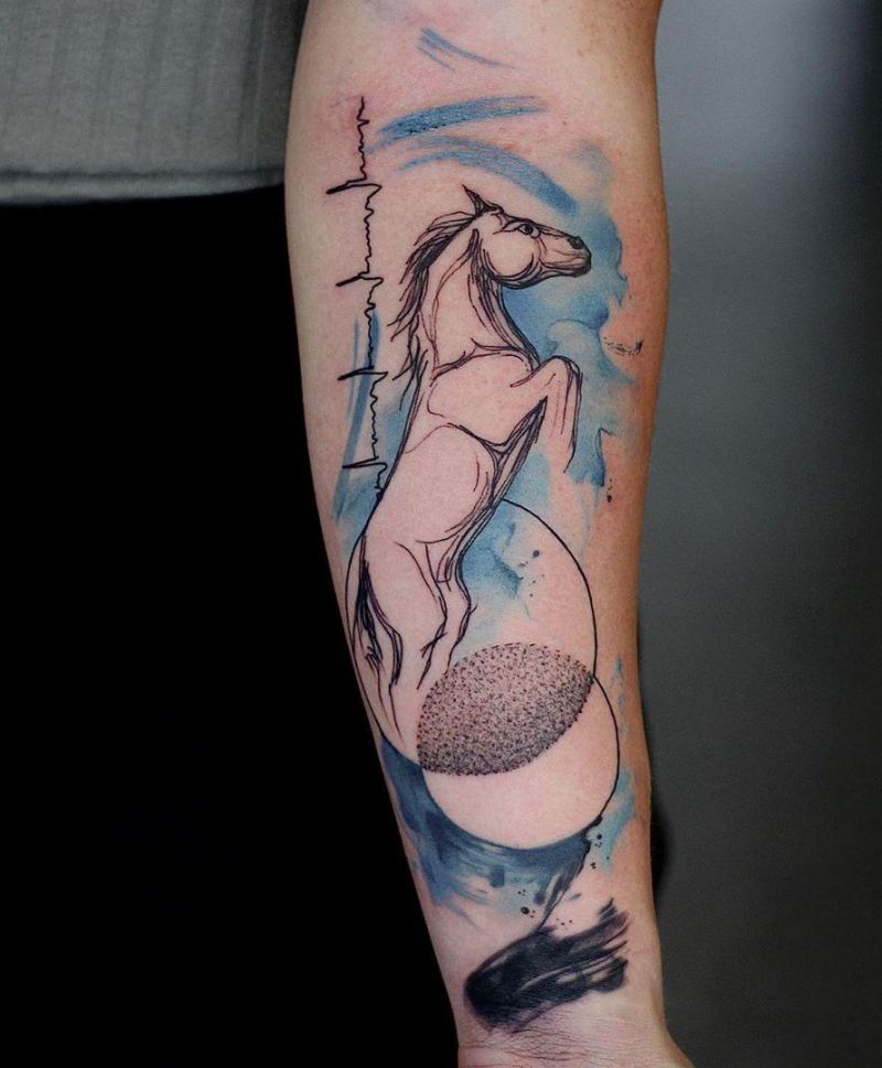 Pretty Horse Tattoos Let You March Forward Courageously