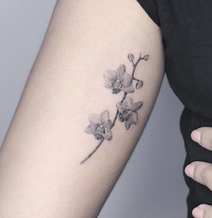 Pretty Orchid Tattoos that Can Enhance Your Temperament