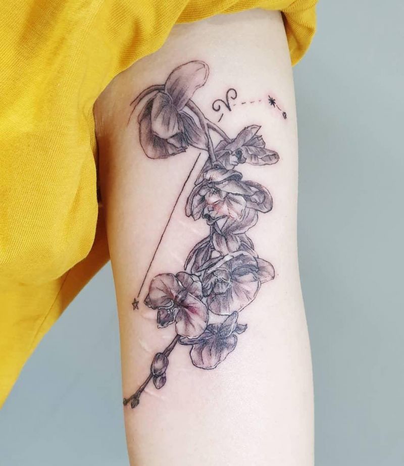 Pretty Orchid Tattoos that Can Enhance Your Temperament