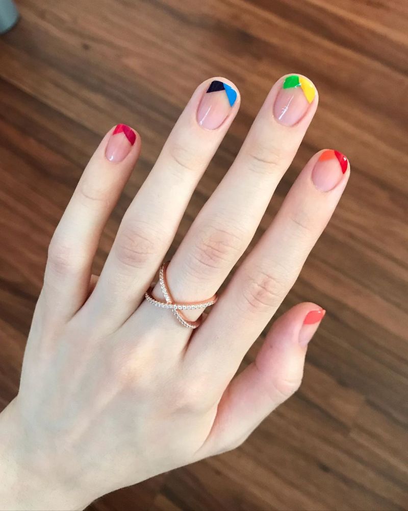 Trendy Rainbow Nail Art Designs for Summer