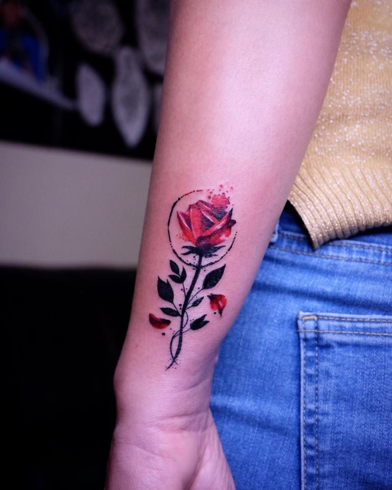 Pretty Rose Tattoos Make Your Life Full of Romance