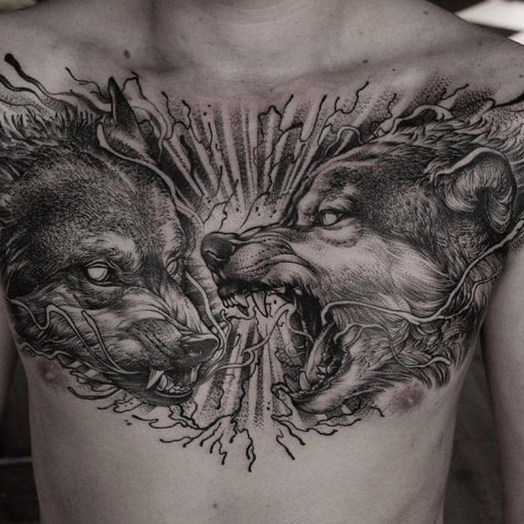 Pretty Chest Tattoos For Men to Inspire You