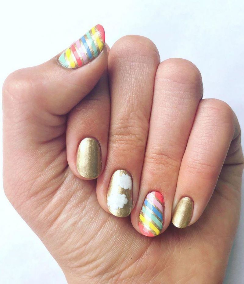 Trendy Rainbow Nail Art Designs for Summer