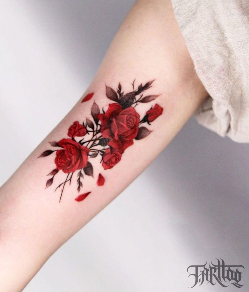 Pretty Rose Tattoos Make Your Life Full of Romance