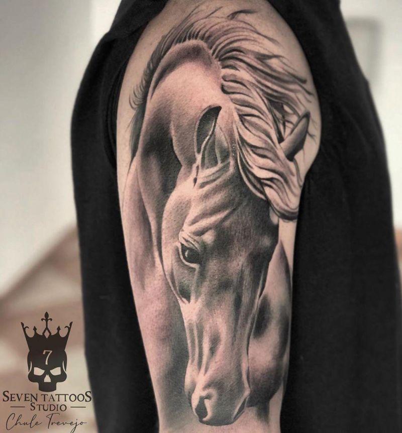 Pretty Horse Tattoos Let You March Forward Courageously