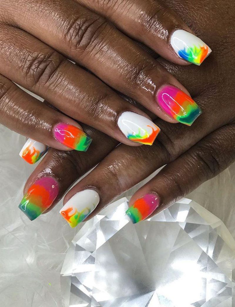 Trendy Rainbow Nail Art Designs for Summer