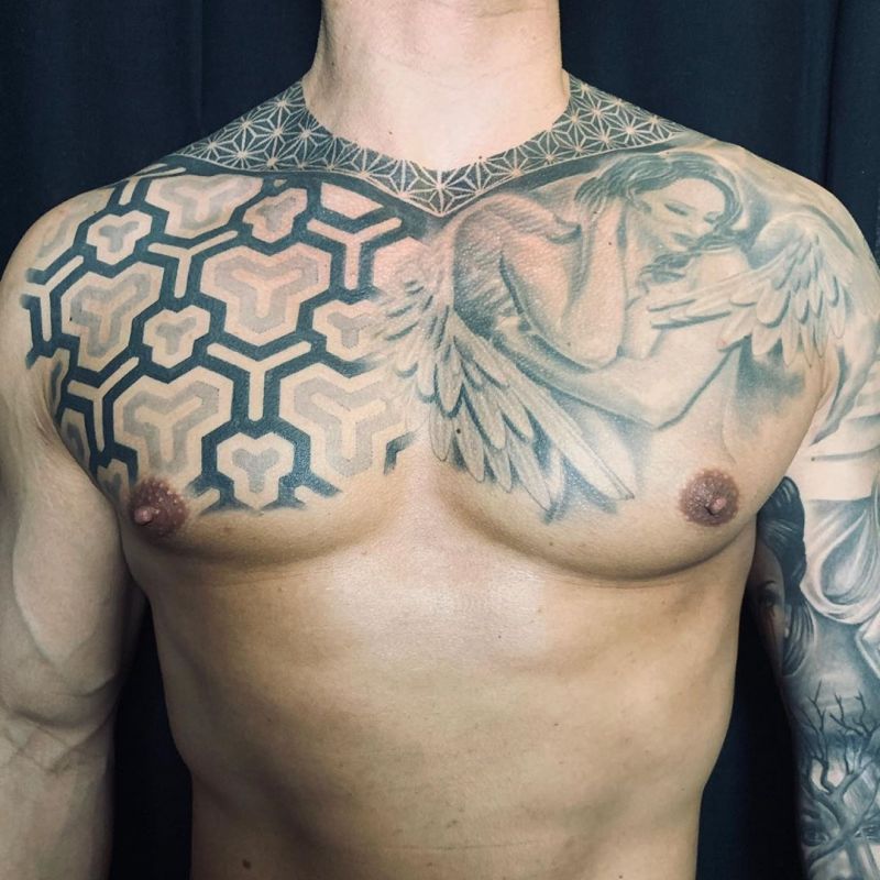 Pretty Chest Tattoos For Men to Inspire You