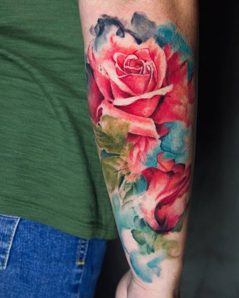 Pretty Rose Tattoos Make Your Life Full of Romance