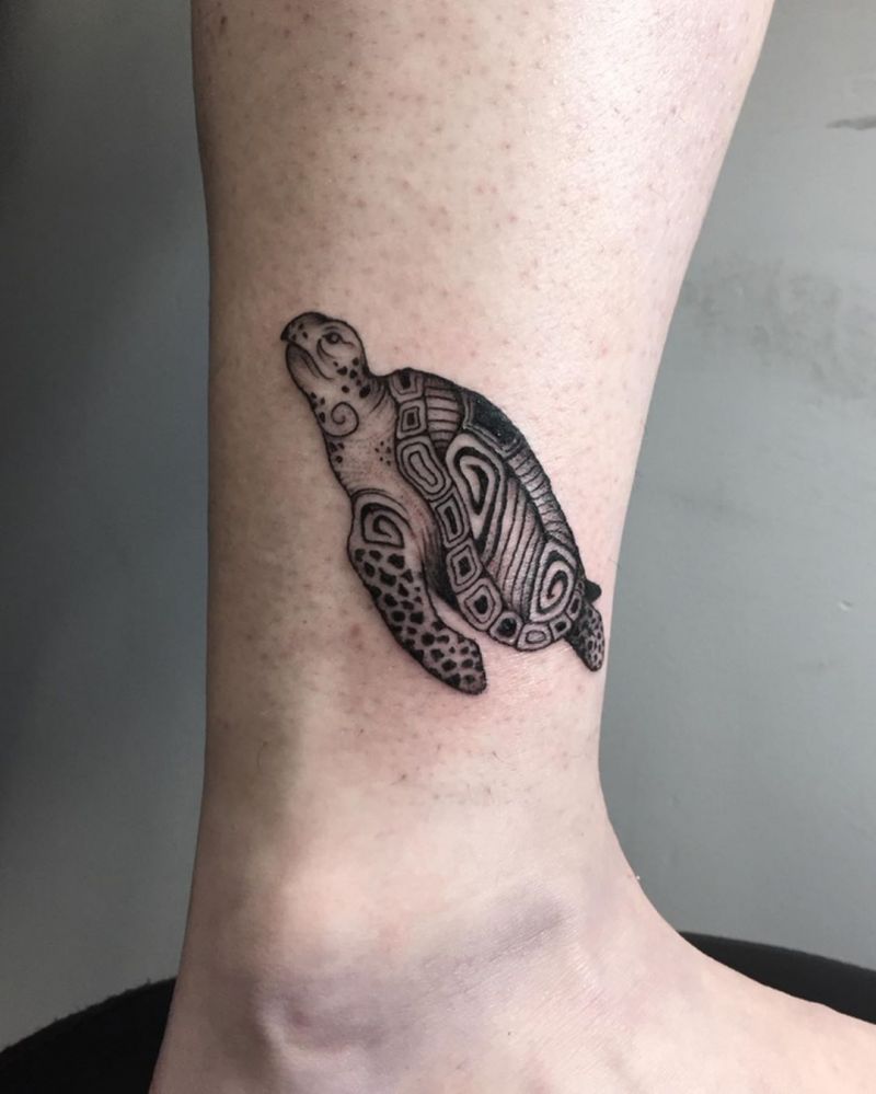 Pretty Tortoise Tattoos Hope to Bring You Luck