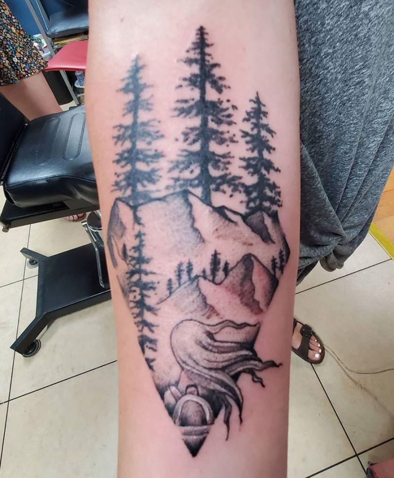 Pretty Hiking Tattoos Inspire You to Go Hiking