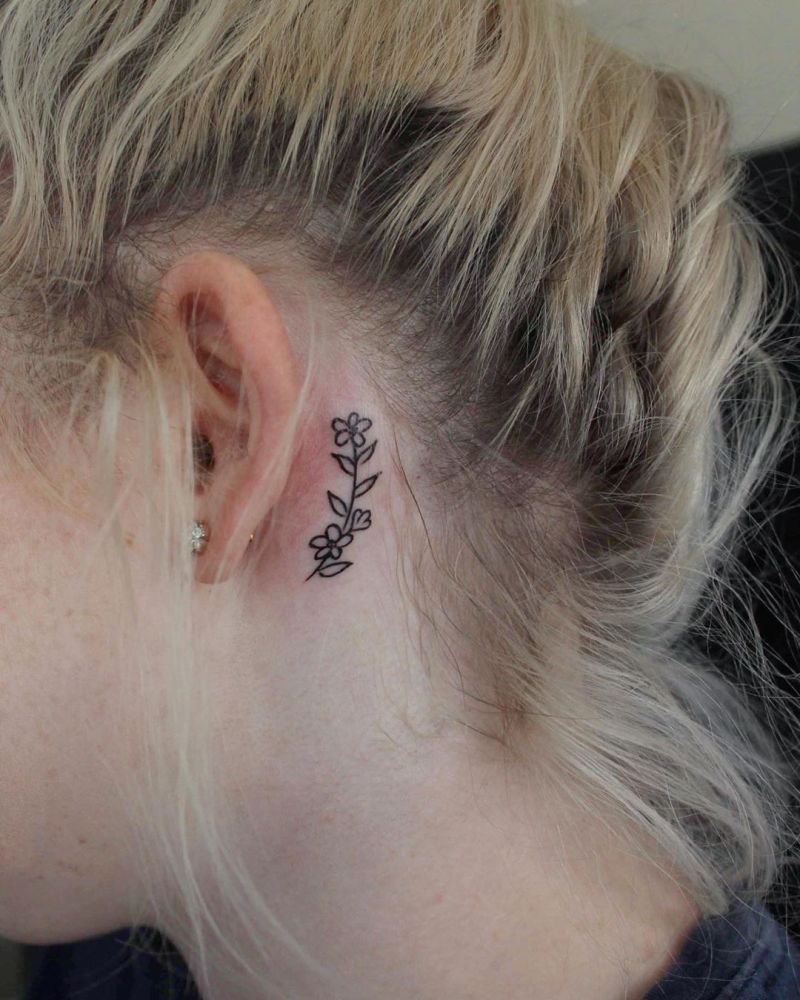 Pretty Behind the Ear Tattoos to Inspire You