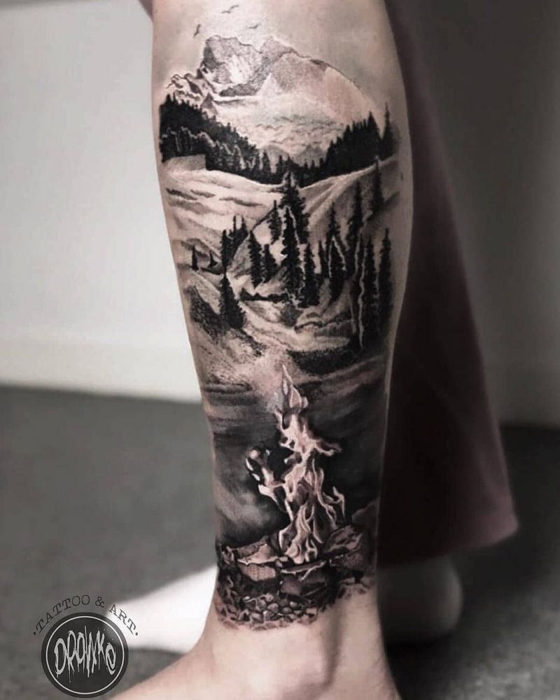 Pretty Hiking Tattoos Inspire You to Go Hiking