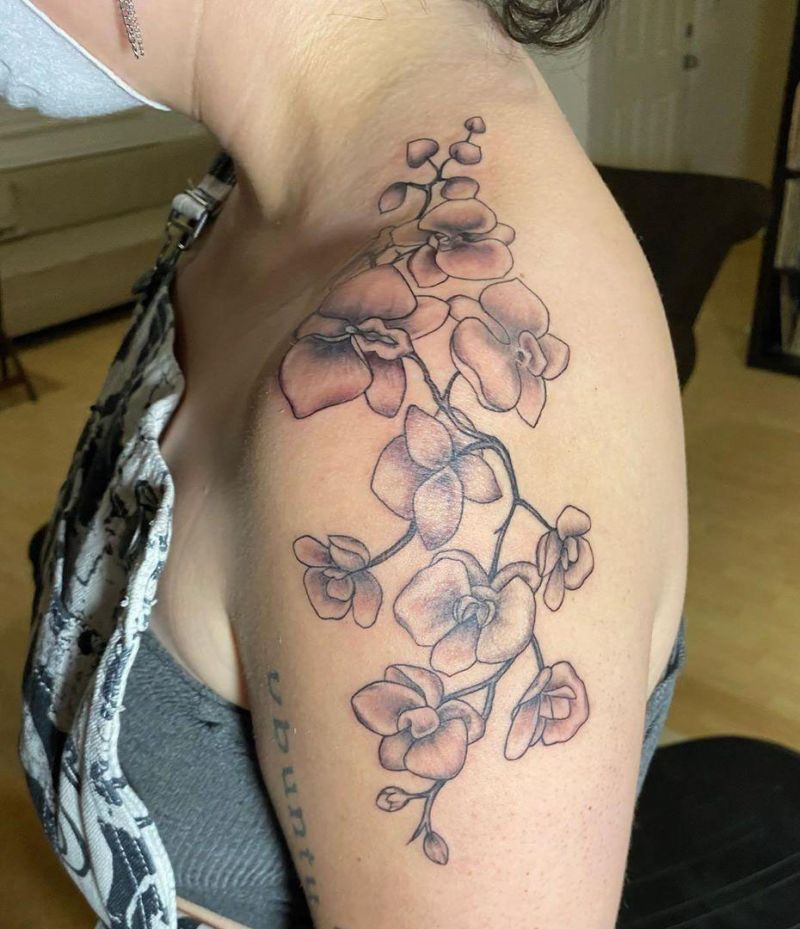 Pretty Orchid Tattoos that Can Enhance Your Temperament