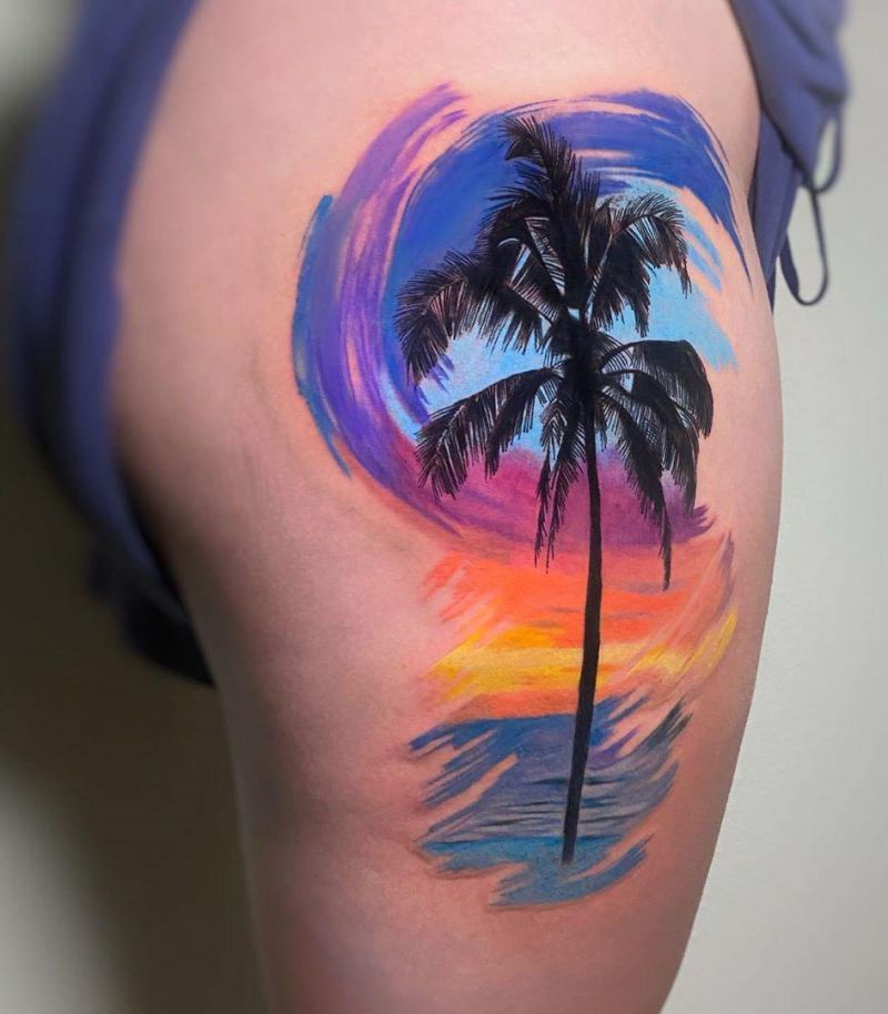 Pretty Palm Tree Tattoos will Make You Want to Try