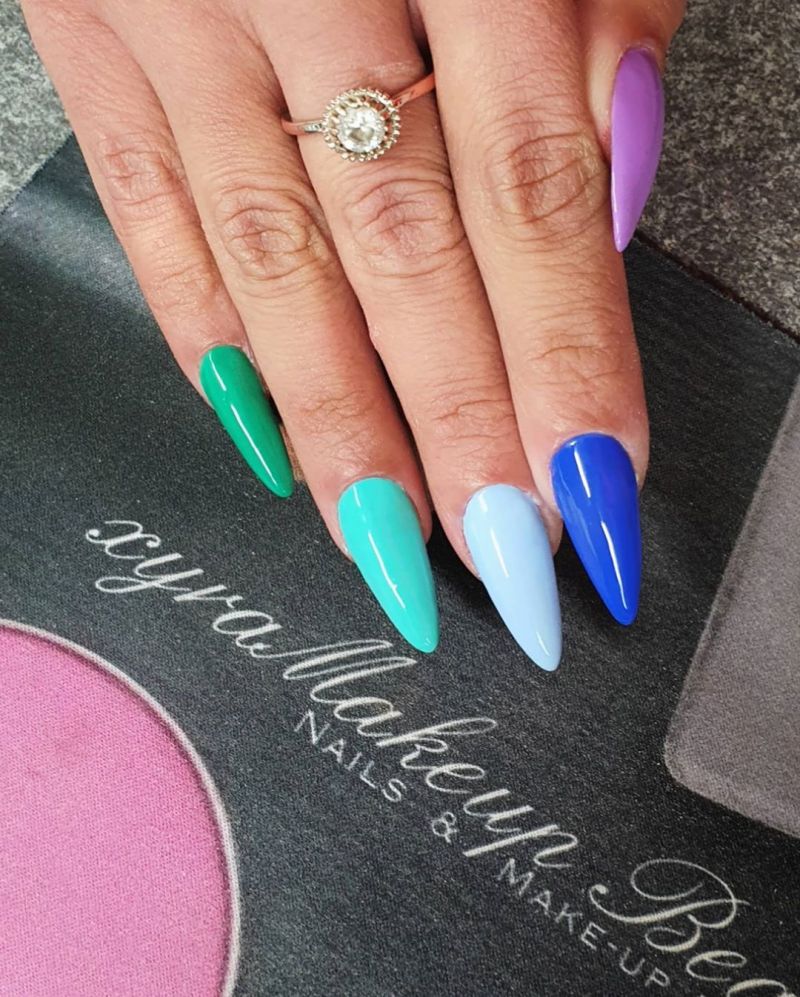 Trendy Rainbow Nail Art Designs for Summer