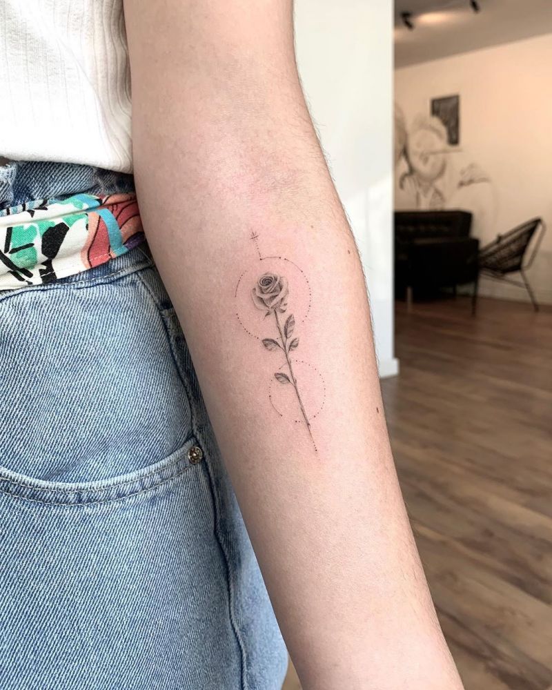 Pretty Rose Tattoos Make Your Life Full of Romance