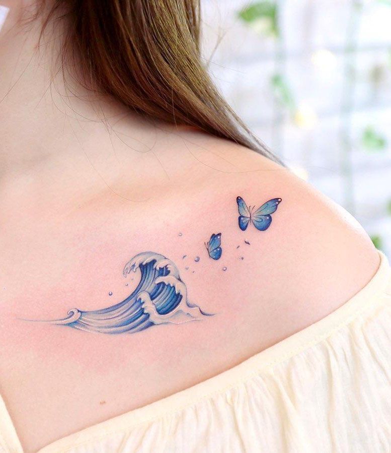 Pretty Wave Tattoos That Give You an Unexpected Feeling