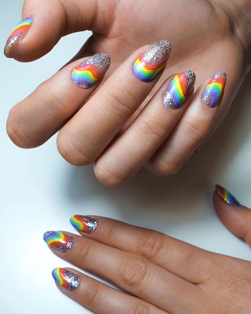 Trendy Rainbow Nail Art Designs for Summer