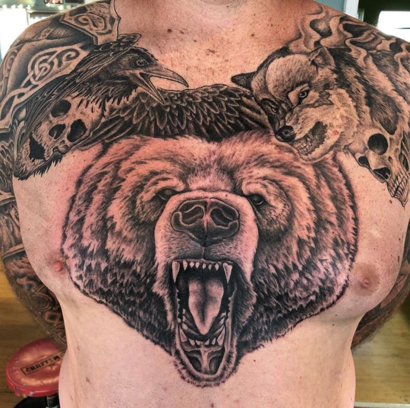 Fierce Bear Tattoos You Will Like to Try