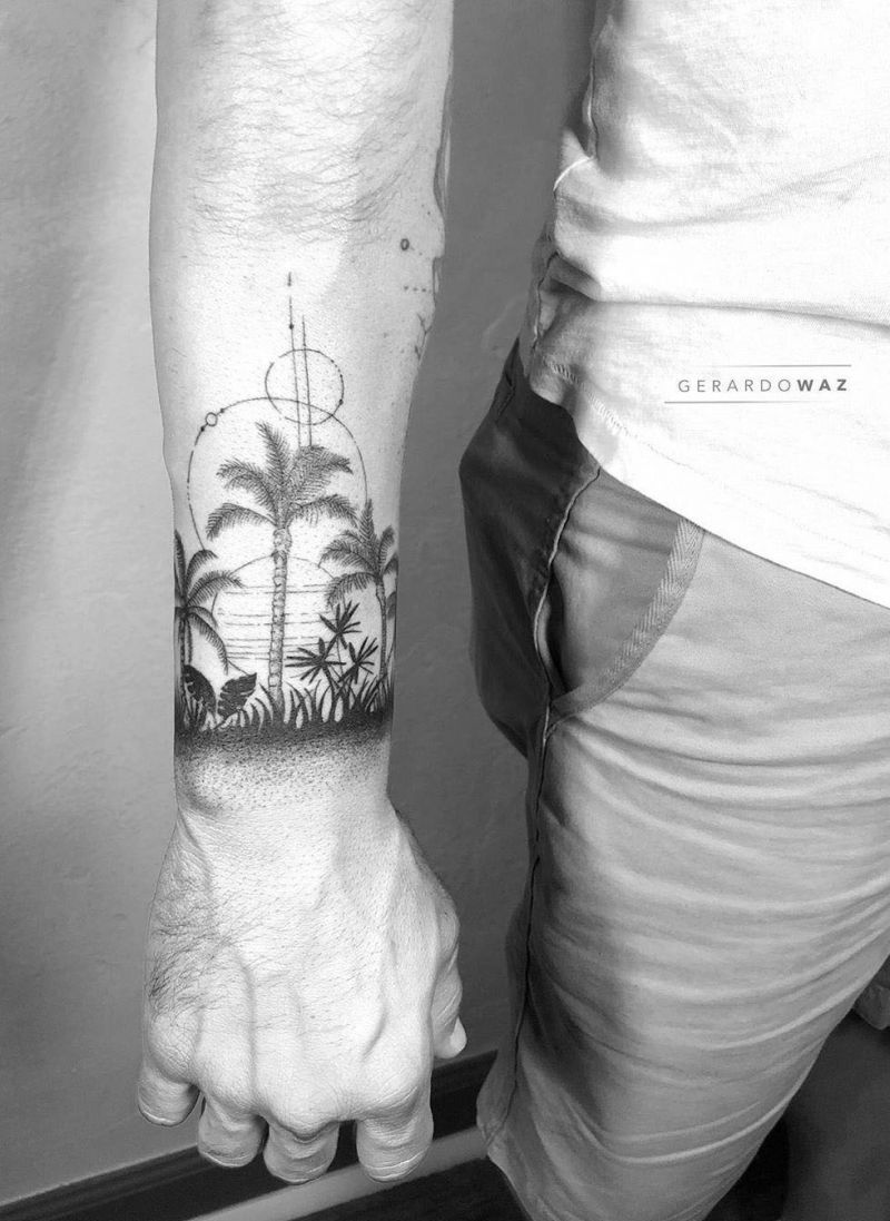 Pretty Palm Tree Tattoos will Make You Want to Try