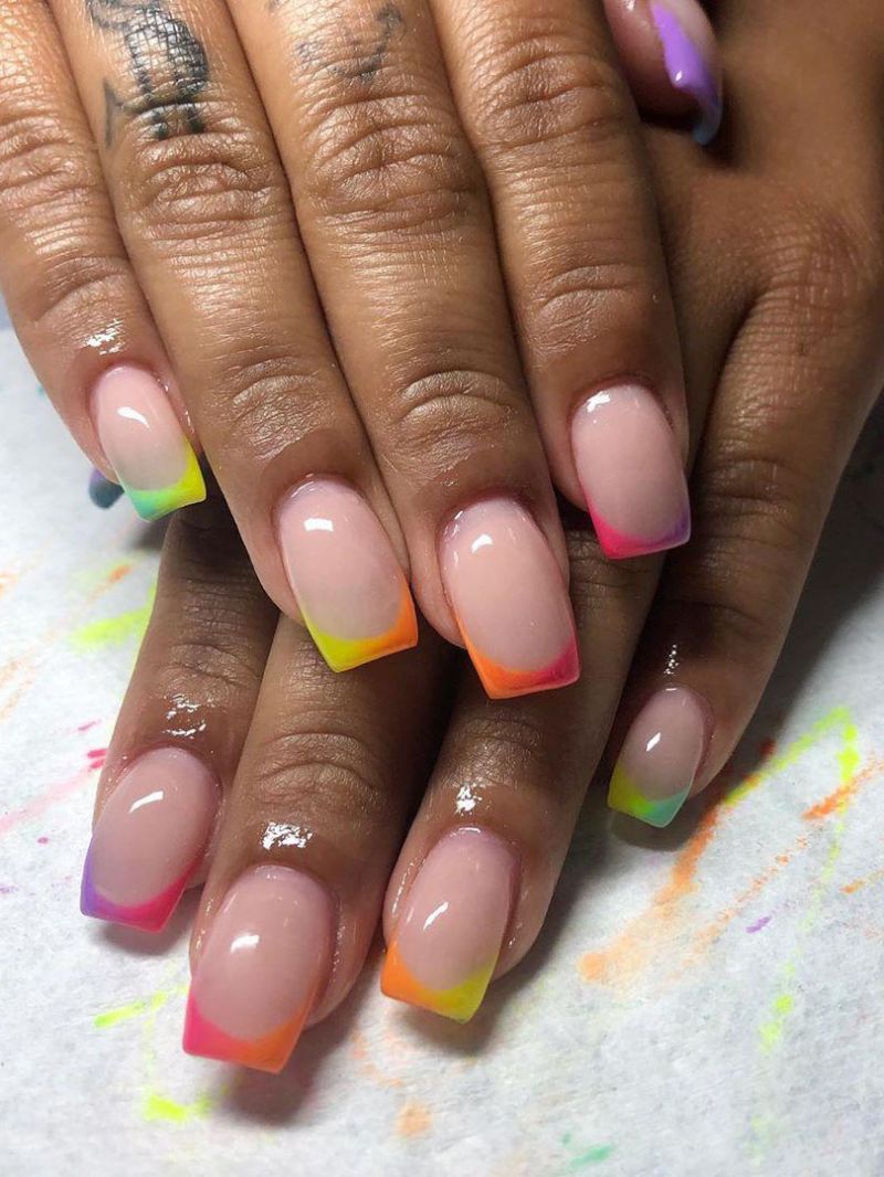 Trendy Rainbow Nail Art Designs for Summer