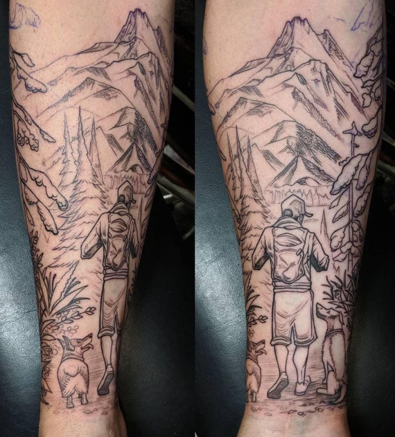 Pretty Hiking Tattoos Inspire You to Go Hiking