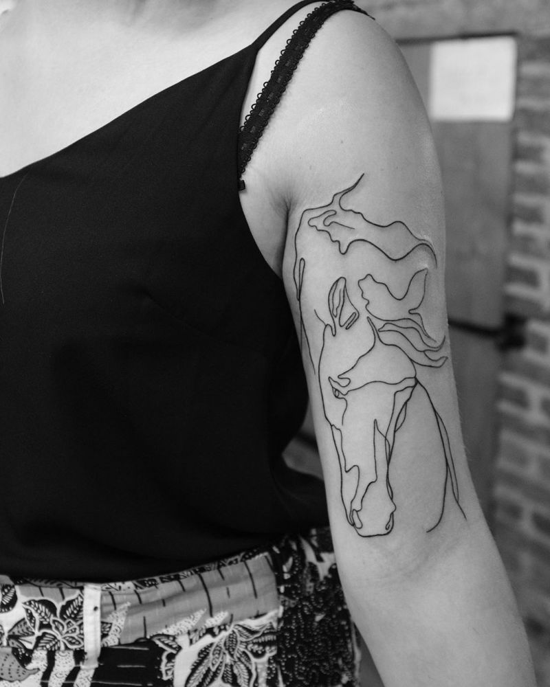 Pretty Horse Tattoos Let You March Forward Courageously